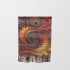 Feathery Flow - Red Fractal Art Wall Hanging Gallery Image 1