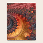 Feathery Flow - Red Fractal Art Notebook Gallery Image 4