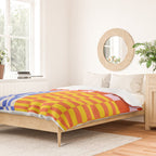 Retro Checkerboard Collage 03 Duvet Cover Gallery Image 2
