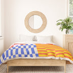 Retro Checkerboard Collage 03 Duvet Cover Gallery Image 3