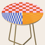 Retro Checkerboard Collage 03 Side Table Gallery Image 2