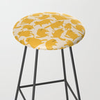 Yellow Silly Cats Pattern Stool Gallery Image 2