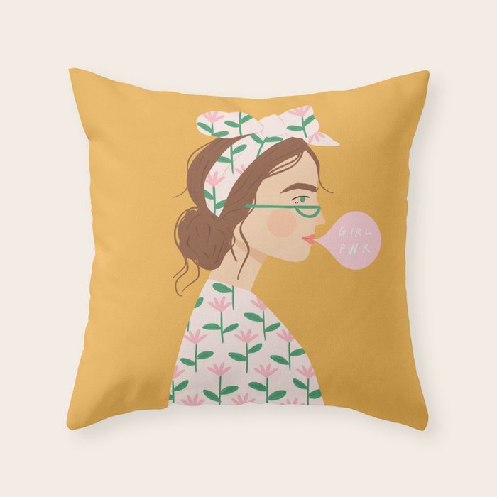 Girl Power Throw Pillow Gallery Image 6