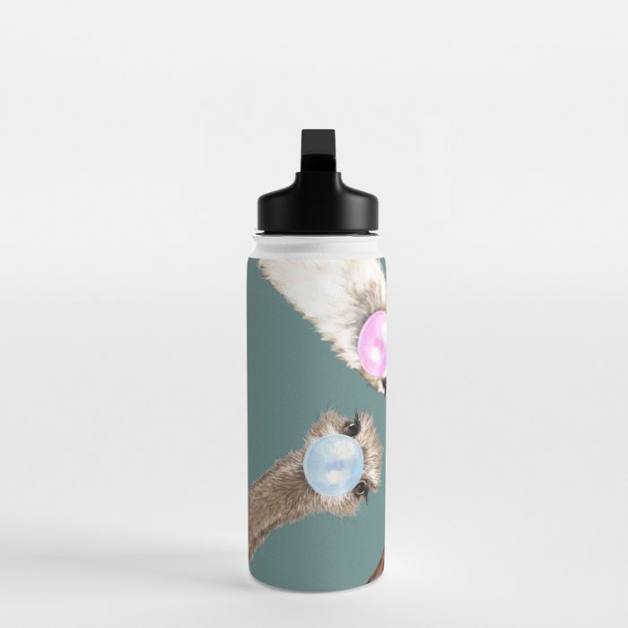 Bubble Gum Gang Dark Green Water Bottle Gallery Image 3