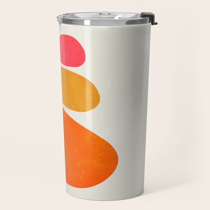 Pebbles: Mid Century Abstraction Travel Mug Gallery Image 2