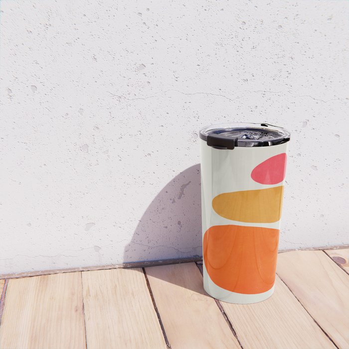 Pebbles: Mid Century Abstraction Travel Mug Gallery Image 4