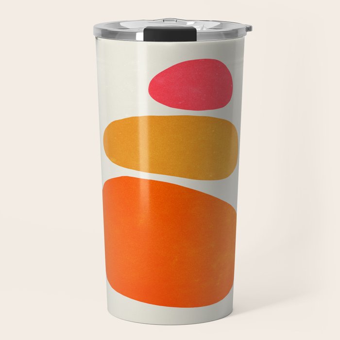 Pebbles: Mid Century Abstraction Travel Mug Gallery Image 1