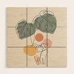 Cat and Plant 36 Wood Wall Art Gallery Image 1
