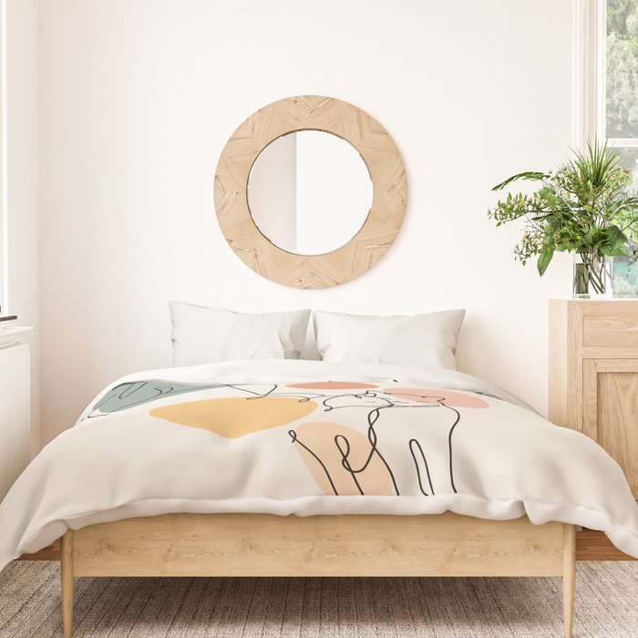 Cat and Plant 36 Duvet Cover Gallery Image 3