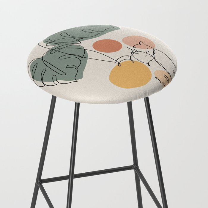 Cat and Plant 36 Stool Gallery Image 2