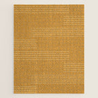 Minimal, Fine Stripe, Pattern, in Yellow Jigsaw Puzzle Gallery Image 1