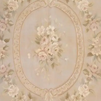 Antique French Aubusson Carpet Beige Rose Floral Coffee Mug Gallery Image 2