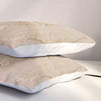 Antique French Aubusson Carpet Beige Rose Floral Pillow Sham Gallery Image 3