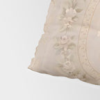 Antique French Aubusson Carpet Beige Rose Floral Pillow Sham Gallery Image 4