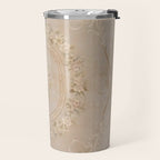 Antique French Aubusson Carpet Beige Rose Floral Travel Mug Gallery Image 2