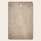 Antique French Aubusson Carpet Beige Rose Floral Cutting Board Gallery Image 1