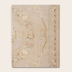 Antique French Aubusson Carpet Beige Rose Floral Notebook Gallery Image 4