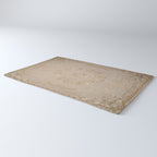 Antique French Aubusson Carpet Beige Rose Floral Rug Gallery Image 3