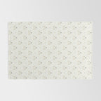 Cafe Floral Vintage Block Print - Blue Gold Rug Gallery Image 2