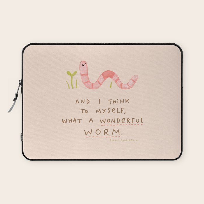 Wonderful Worm Laptop Sleeve Gallery Image 1