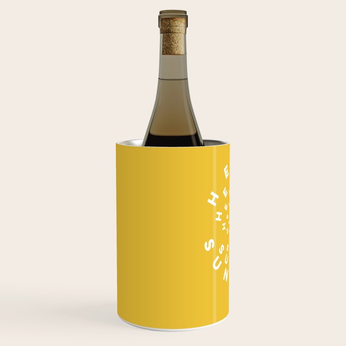 Hello Sunshine #positivity #typography Wine Chiller Gallery Image 2