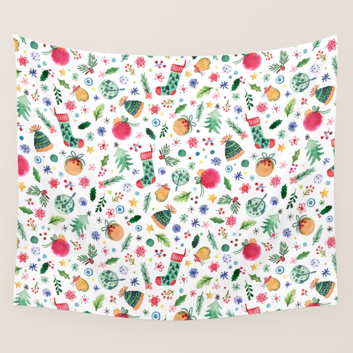 Holiday 2025 Christmas decor favorite things Wall Tapestry Gallery Image 1