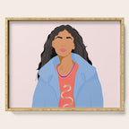 Girl With Snake T-Shirt Serving Tray Gallery Image 1