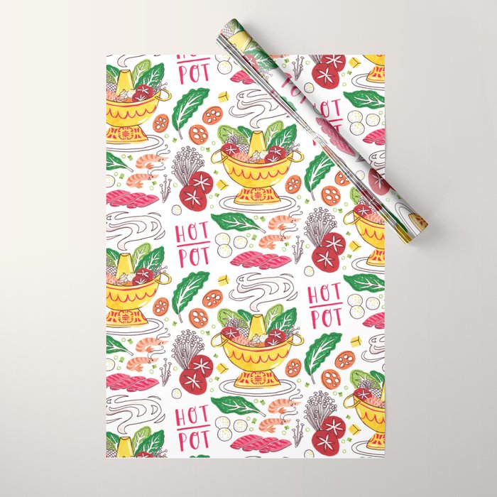 Hot Pot Shabu Shabu Soup Wrapping Paper Gallery Image 1