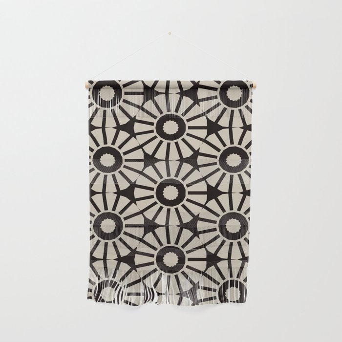 Minimalist Geometric Floral Pattern Wall Hanging Gallery Image 1