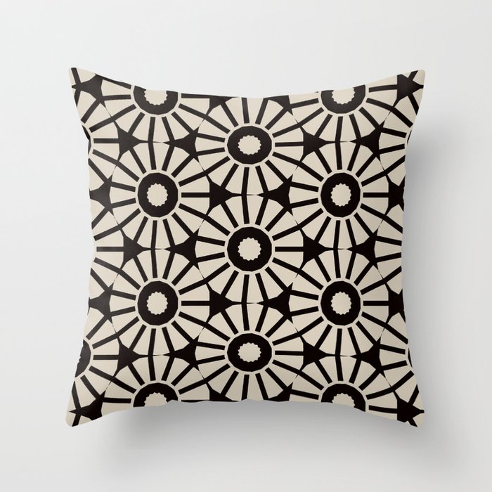 Minimalist Geometric Floral Pattern Throw Pillow Gallery Image 6