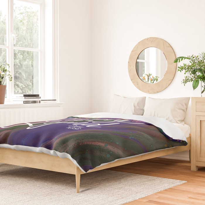 Stevie Nicks Quote - Don't be a Lady, Be a Legend Duvet Cover Gallery Image 2