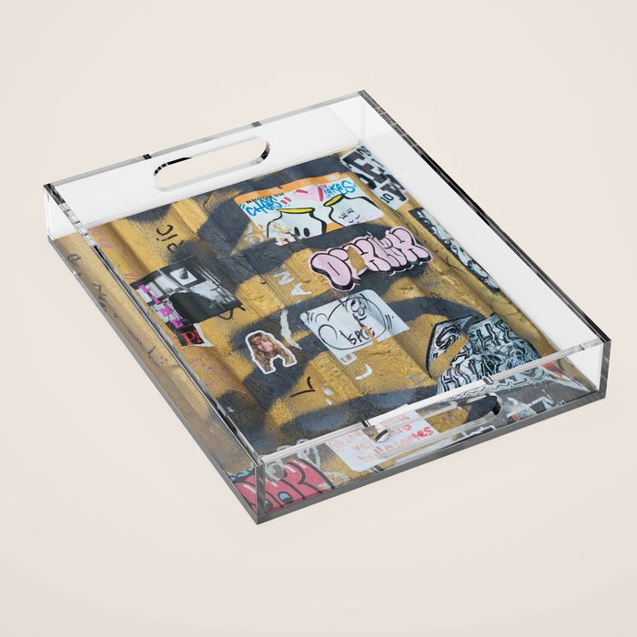 graffiti on the wall Acrylic Tray Gallery Image 1