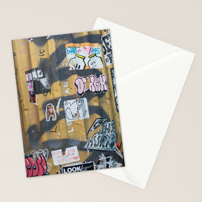 graffiti on the wall Stationery Card Gallery Image 2