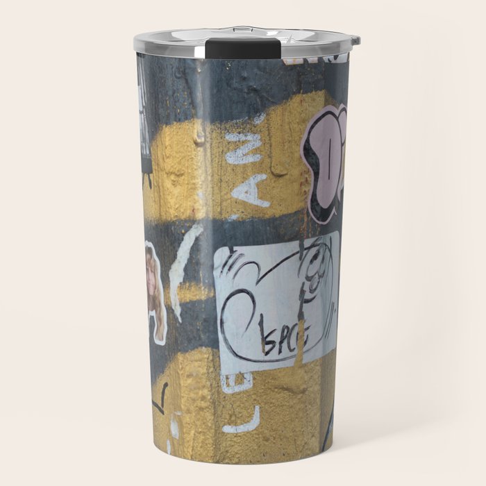 graffiti on the wall Travel Mug