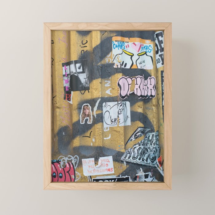 graffiti on the wall Mini Art Print Gallery Image 1