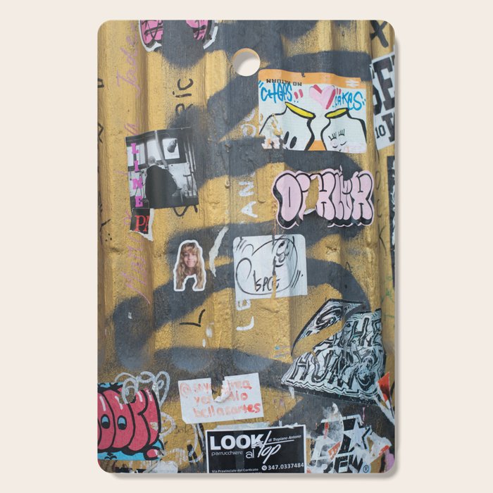 graffiti on the wall Cutting Board Gallery Image 1