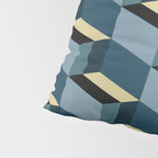 Cuboid Mid Century Abstract Shapes Pattern III Pillow Sham Gallery Image 4