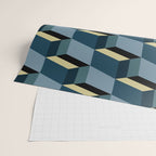 Cuboid Mid Century Abstract Shapes Pattern III Wrapping Paper Gallery Image 2