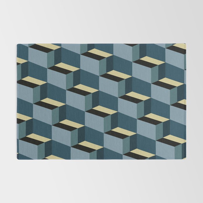 Cuboid Mid Century Abstract Shapes Pattern III Rug Gallery Image 2