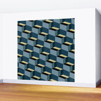 Cuboid Mid Century Abstract Shapes Pattern III Wall Mural Gallery Image 2