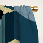 Cuboid Mid Century Abstract Shapes Pattern III Window Curtain Gallery Image 2
