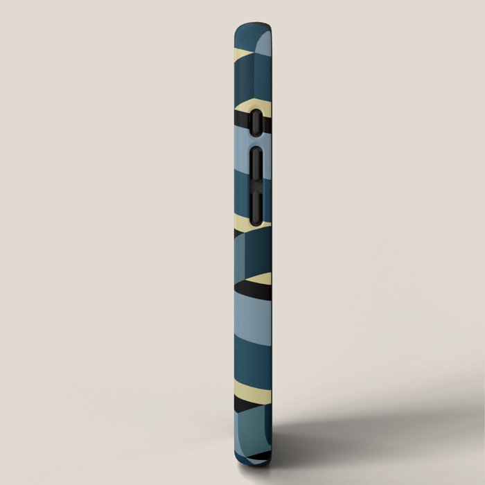 Cuboid Mid Century Abstract Shapes Pattern III iPhone Case Gallery Image 2