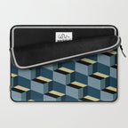 Cuboid Mid Century Abstract Shapes Pattern III Laptop Sleeve Gallery Image 2