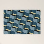 Cuboid Mid Century Abstract Shapes Pattern III Welcome Mat Gallery Image 1