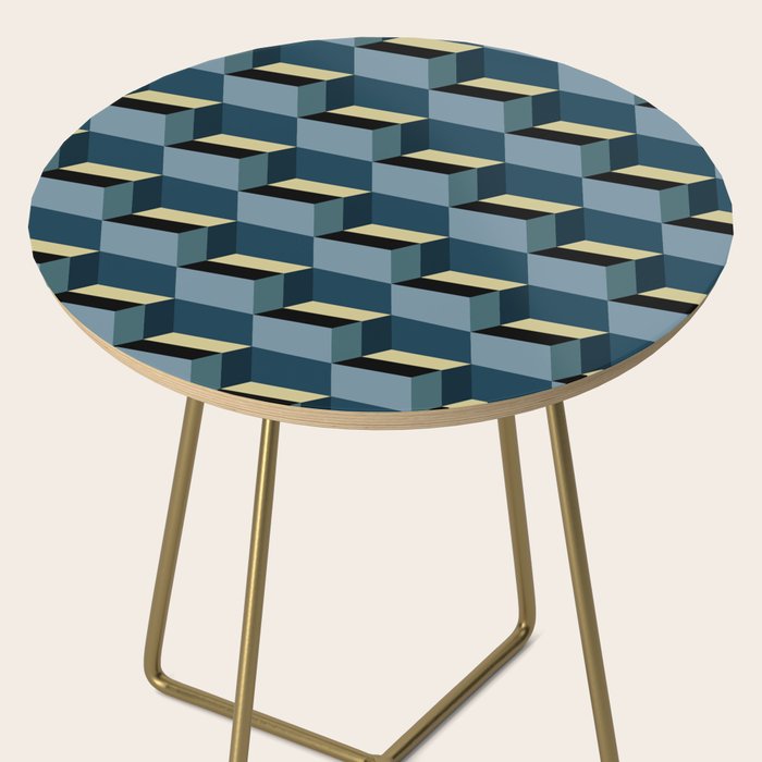 Cuboid Mid Century Abstract Shapes Pattern III Side Table Gallery Image 2