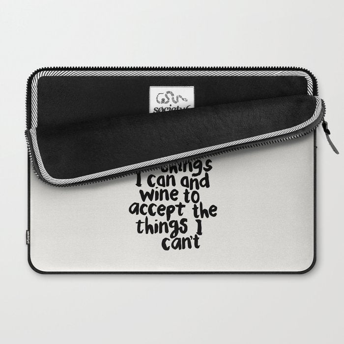 Give Me Coffee to Change the Things I Can and Wine to Accept the Things I Can't Laptop Sleeve Gallery Image 2