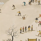 The Practice Slope winter skiing landscape painting by Franz Sedlacek  Coffee Mug Gallery Image 2