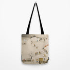 The Practice Slope winter skiing landscape painting by Franz Sedlacek  Tote Bag Gallery Image 2