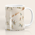 The Practice Slope winter skiing landscape painting by Franz Sedlacek  Coffee Mug Gallery Image 1