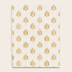 block print palm in golden on natural Notebook Gallery Image 4